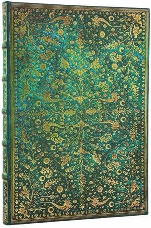 Emerald Flower Grande Lined Hardcover Journal, 128pg, 120GSM